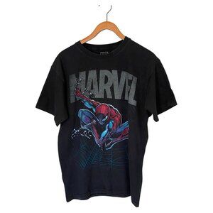 Spider-Man Men’s M Graphic T-Shirt Marvel Black Web-Slinger Short Sleeve Tee